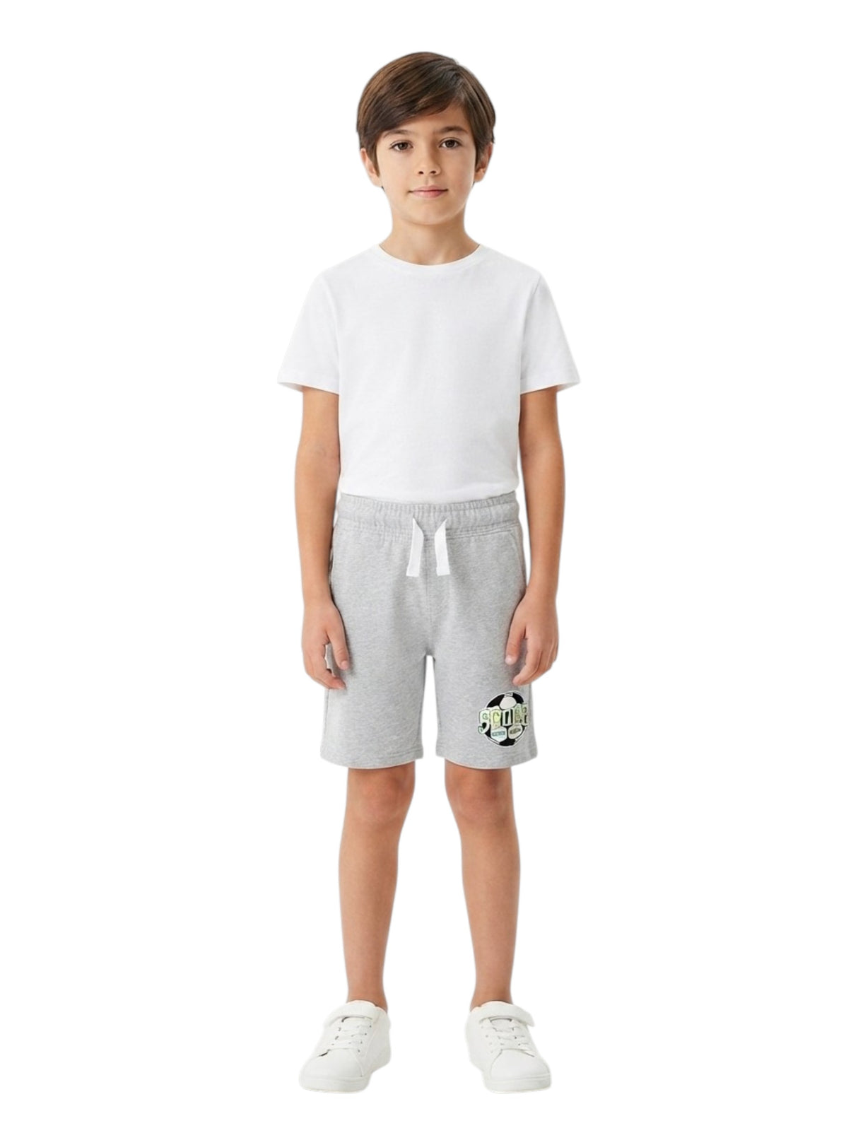 Image for Kids Boy's Printed Short,Light Grey