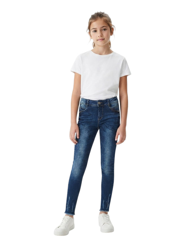 Image for Kids Girl's Washed Jeans,Navy
