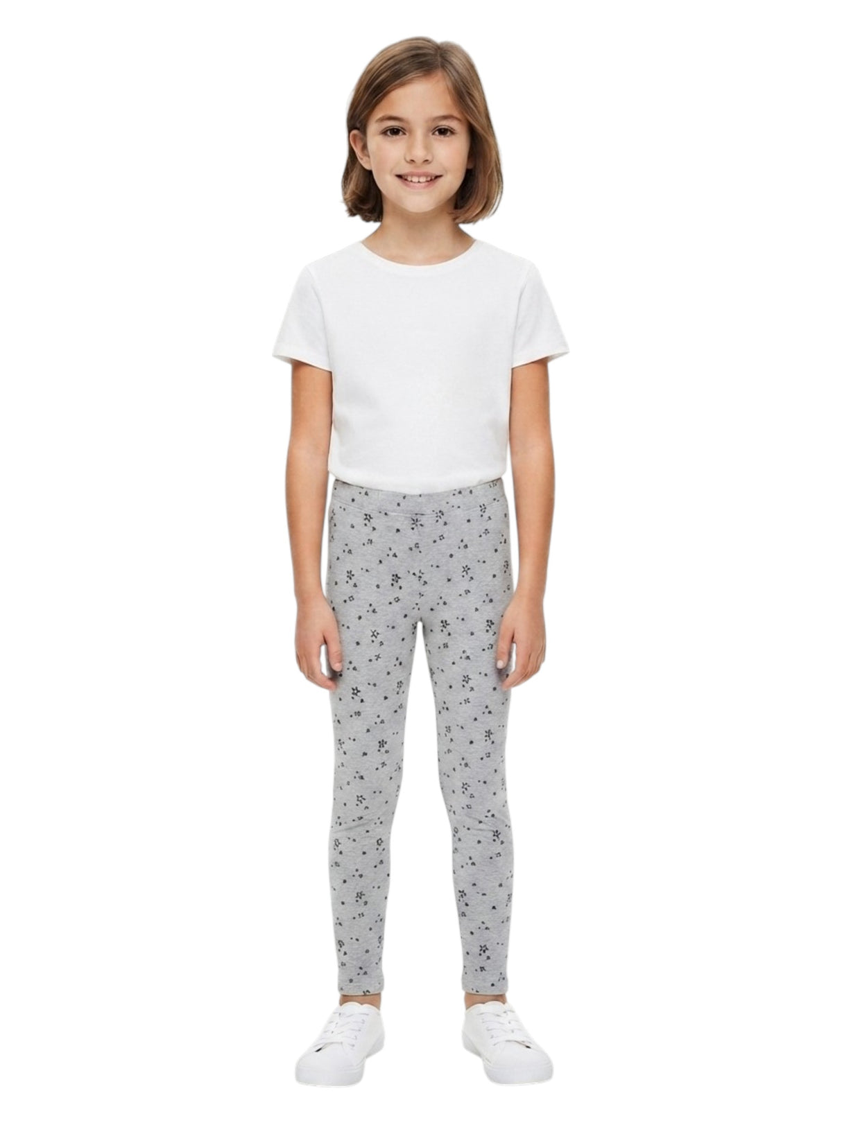 Image for Kids Girl's Printed Pant,Light Grey