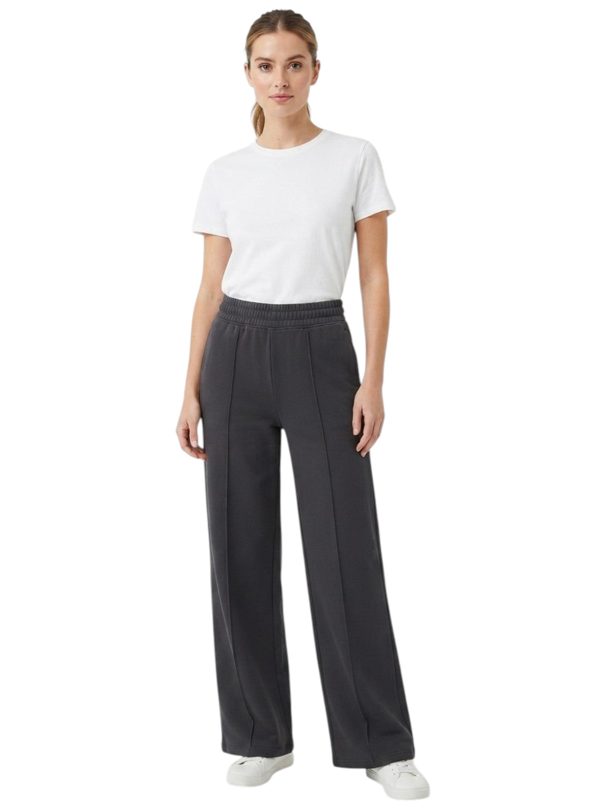 Image for Women's Plain Solid Pant,Dark Grey