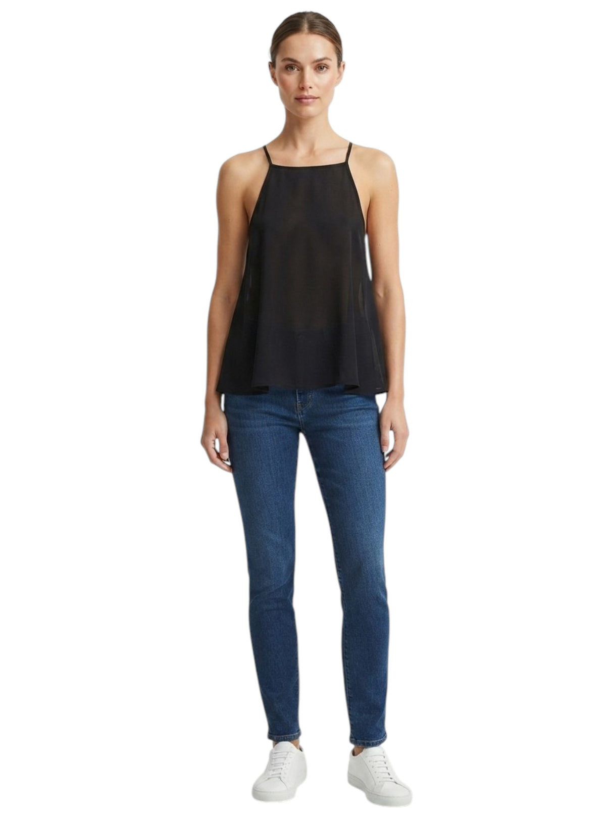 Image for Women's Plain Solid Top,Black
