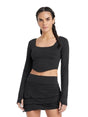 Image for Women's Plain Crop Top,Black