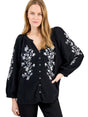 Image for Women's Embroided Top,Black