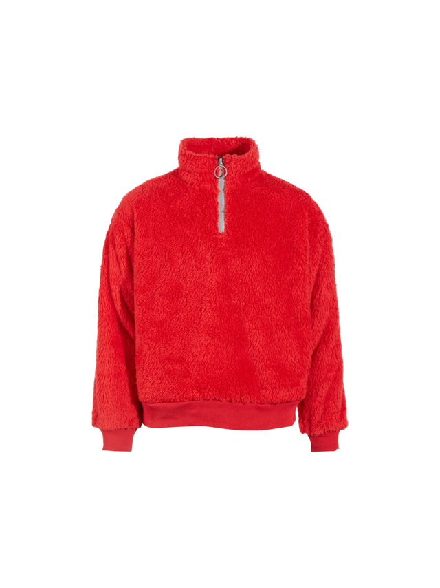 Image for Kids Girl's Faux Fure Sweater,Red