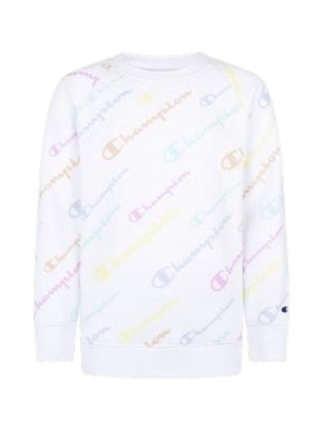 Image for Kids Girl's Brand Logo Printed Sweater,White