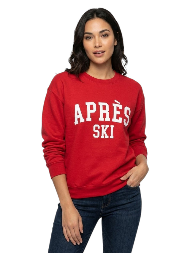 Image for Women's Printed Sweater,Red