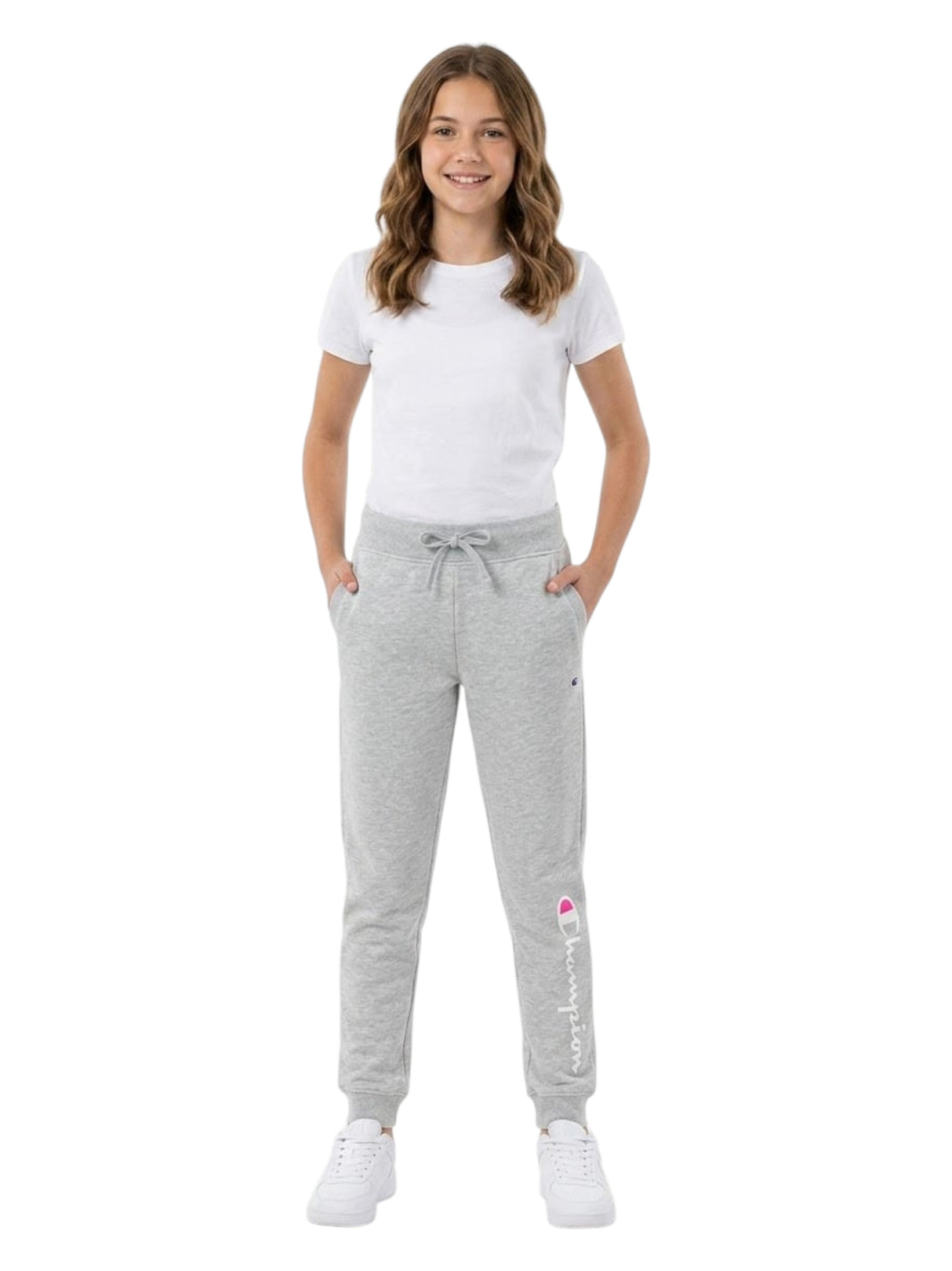 Image for Kids Girl's Brand Logo Printed Pants,Grey