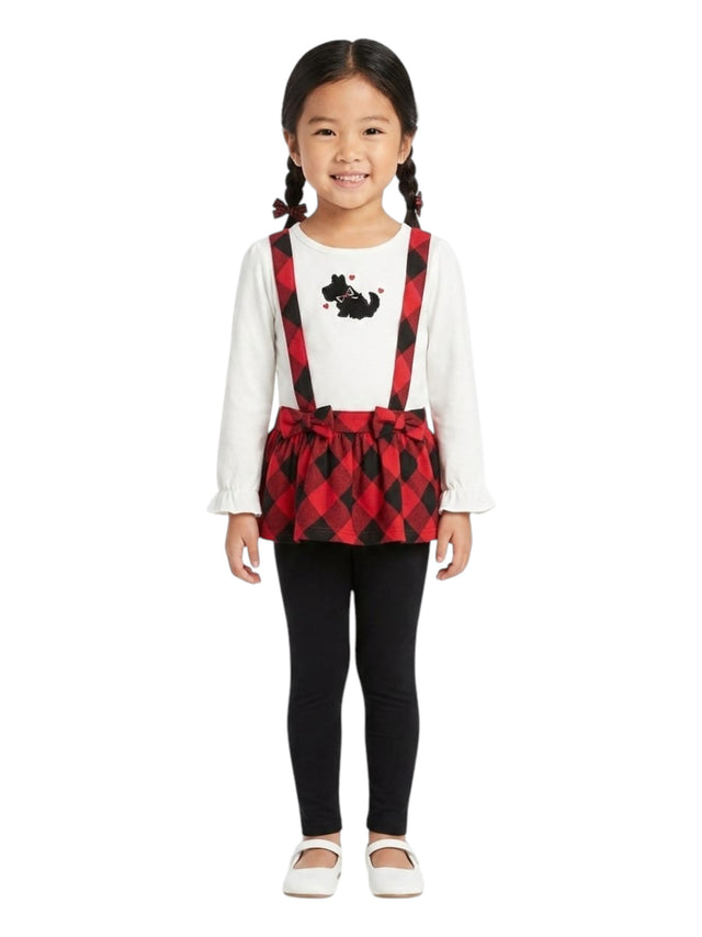 Image for Kids Girl's Printed Top,Red/White