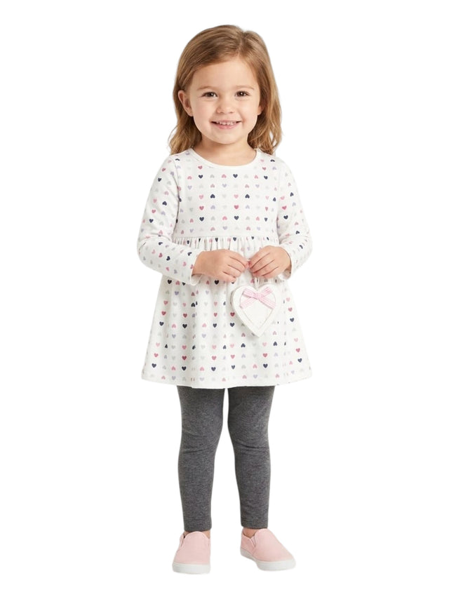 Image for Kids Girl's Heart Printed Top,White