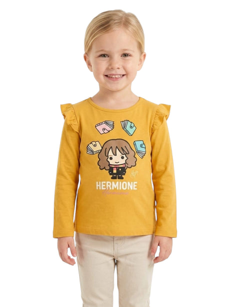 Image for Kids Girl's Printed Top,Yellow