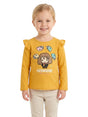 Image for Kids Girl's Printed Top,Yellow