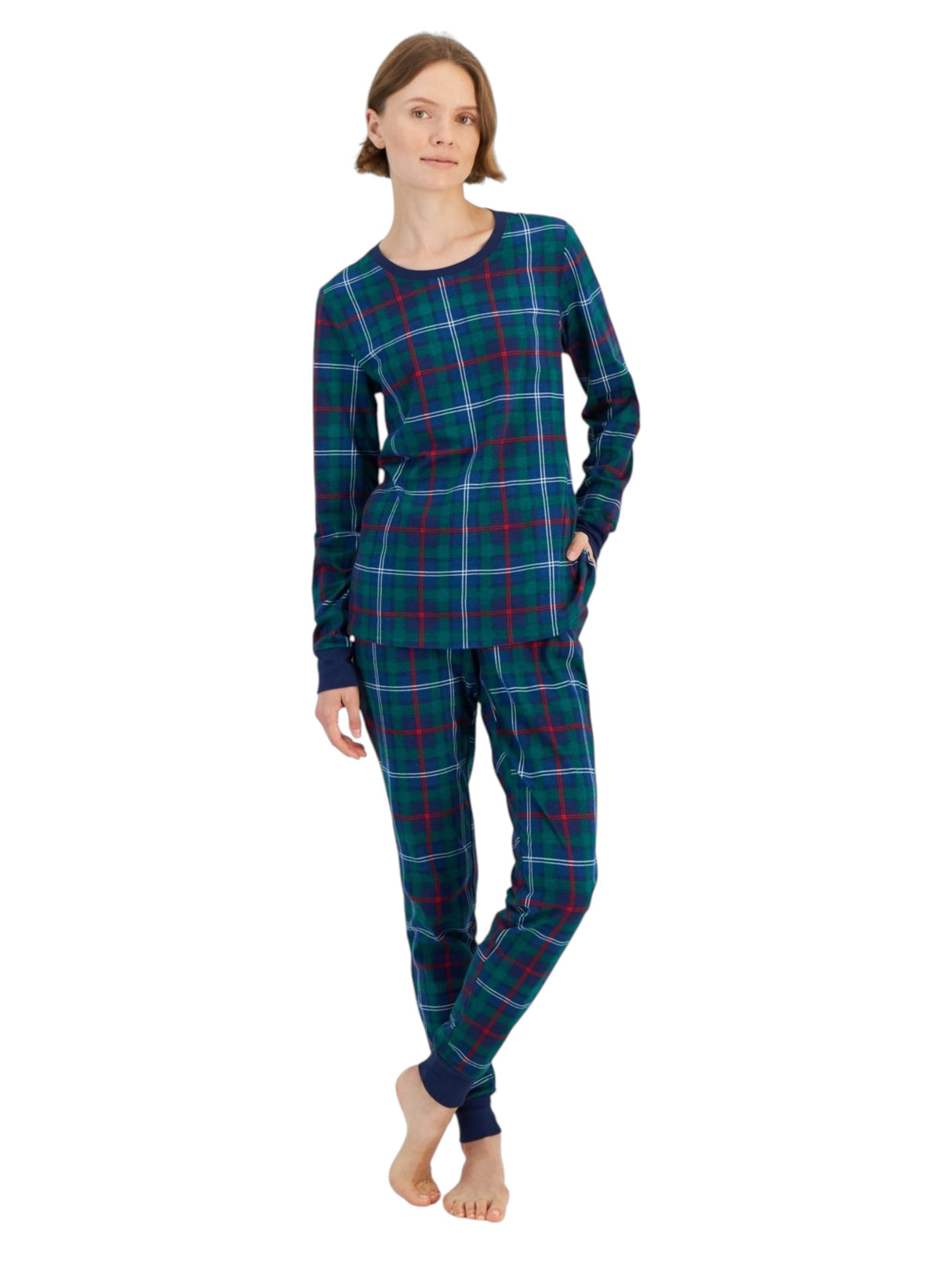 Image for Women's Plaid Sleepwear Set Top & Pant,Multi