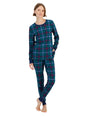 Image for Women's Plaid Sleepwear Set Top & Pant,Multi
