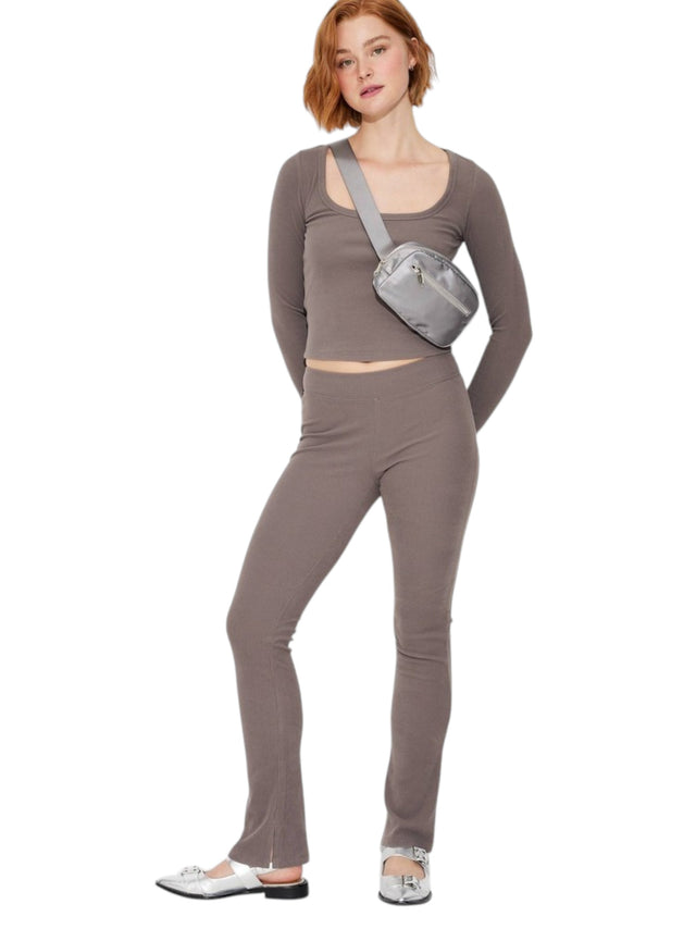 Image for Women's Ribbed Top,Grey