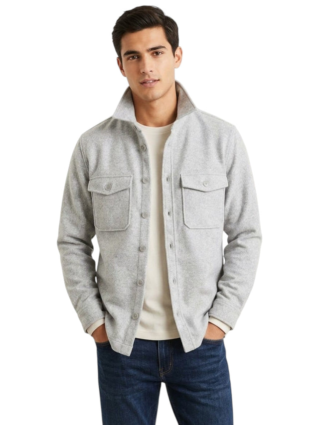 Image for Men's Plain Solid Dress Shirt,Light Grey