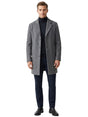 Image for Men's Plain Solid Coat,Dark Grey