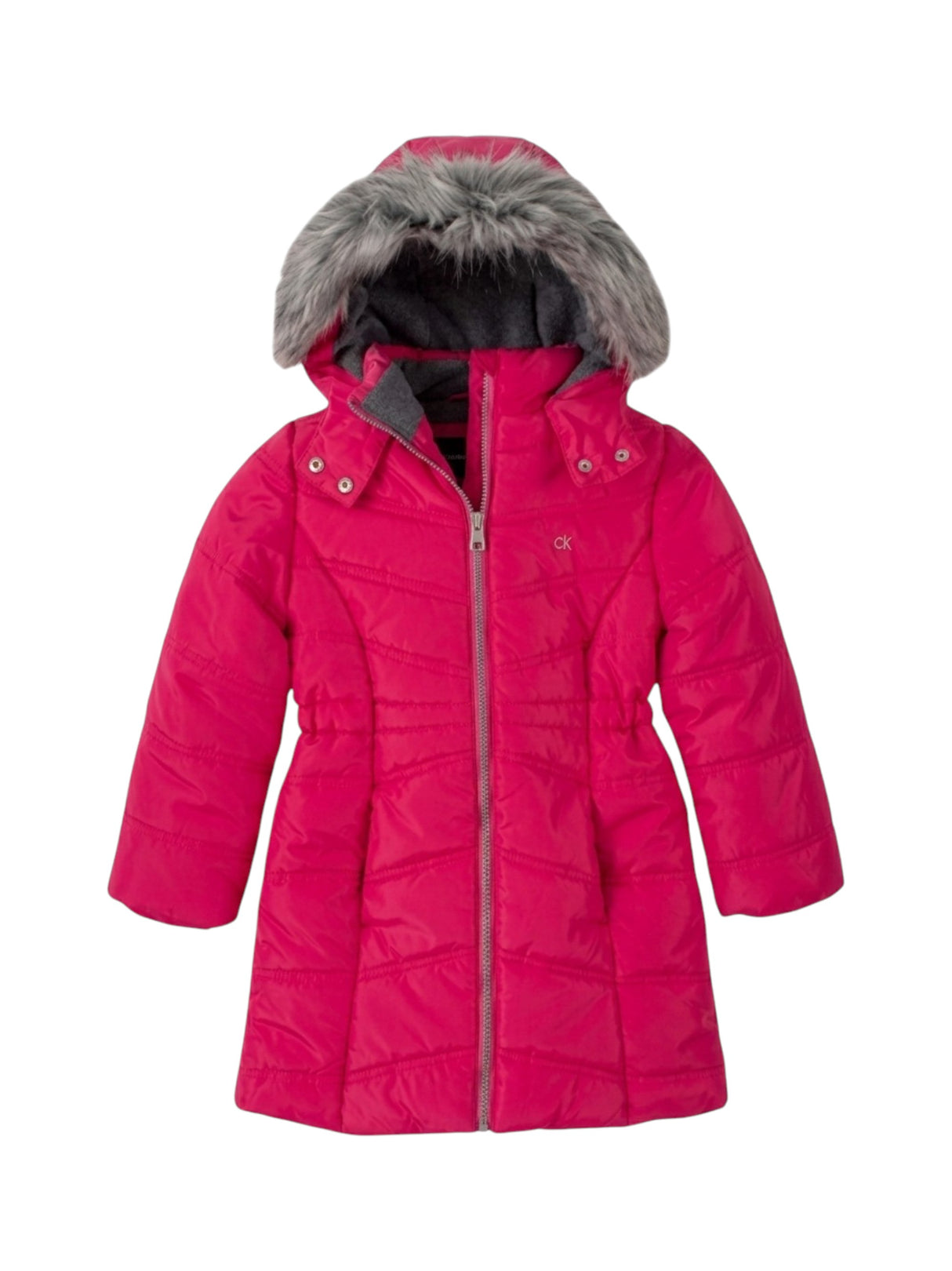 Image for Kids Girl's Quilted Jacket,Hot Pink