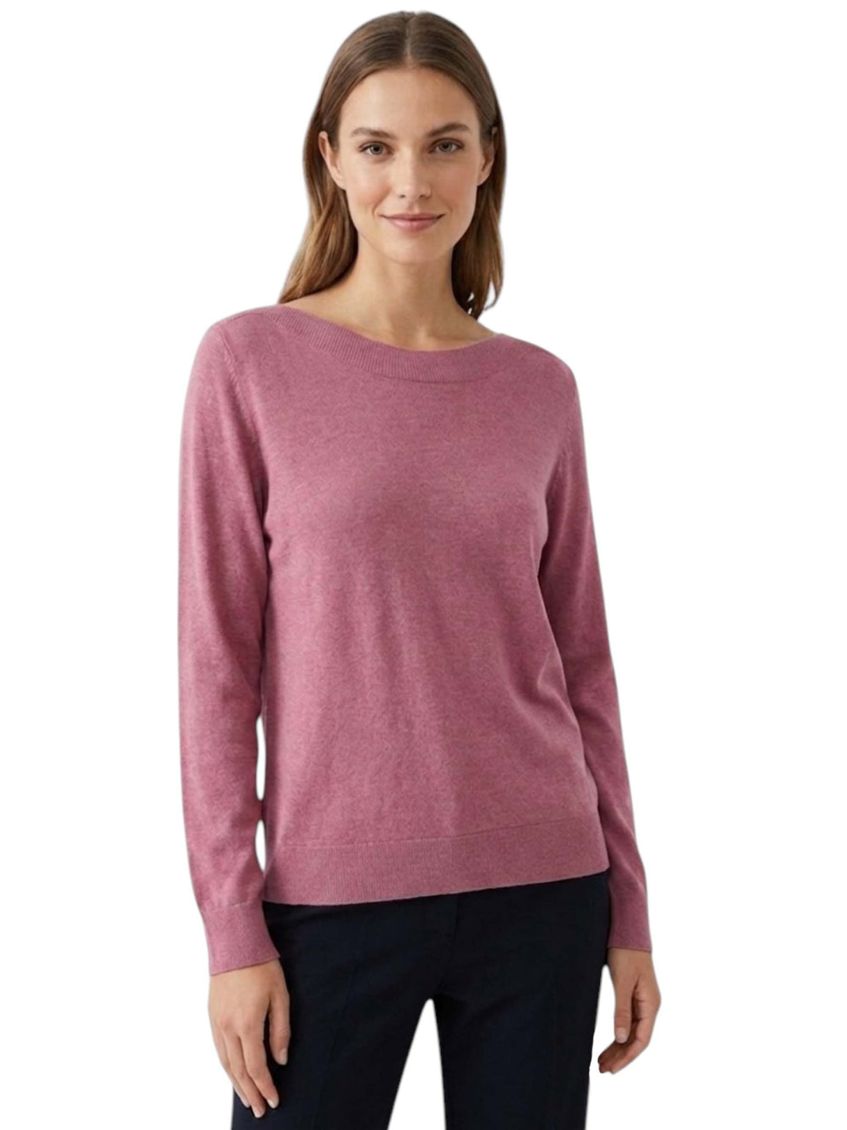 Image for Women's Plain Solid Top,Light Berry Pink