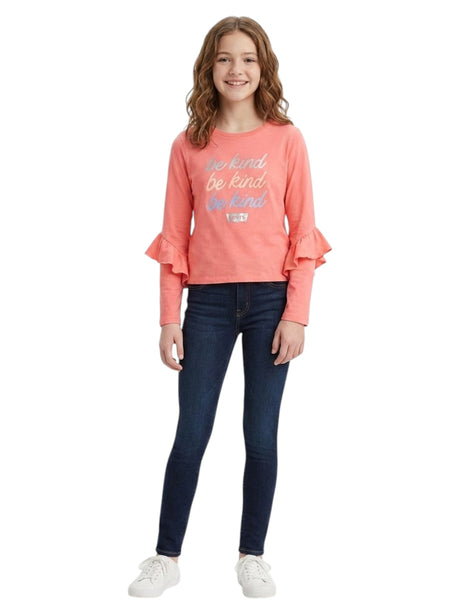 Image for Kids Girl's Printed Top,Coral Pink