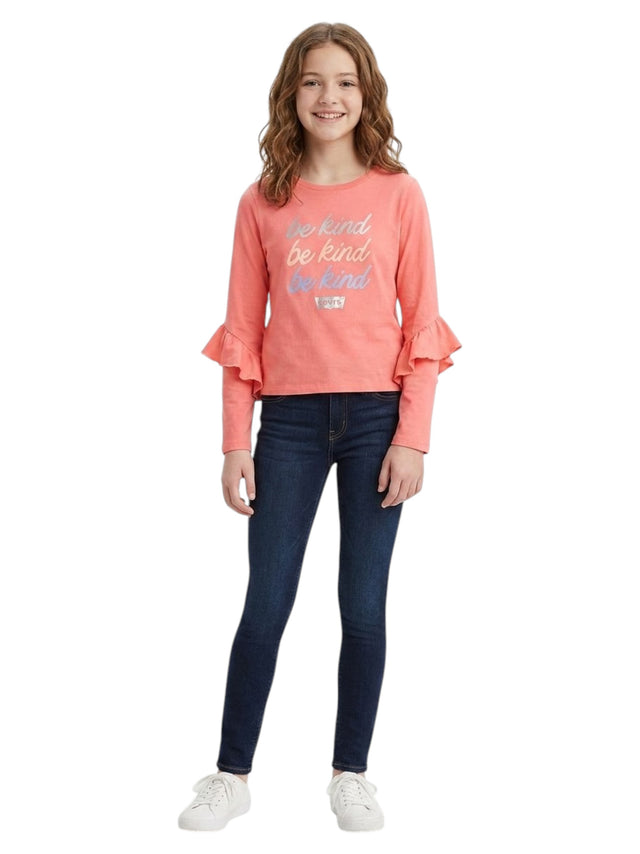 Image for Kids Girl's Printed Top,Coral Pink