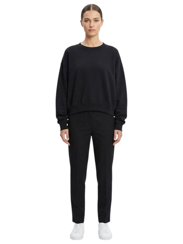 Image for Women's Plain Solid Sweaters,Black