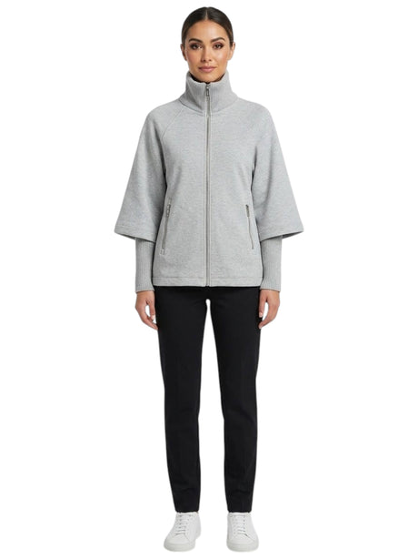 Image for Women's Plain Solid Jacket,Light Grey