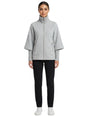 Image for Women's Plain Solid Jacket,Light Grey
