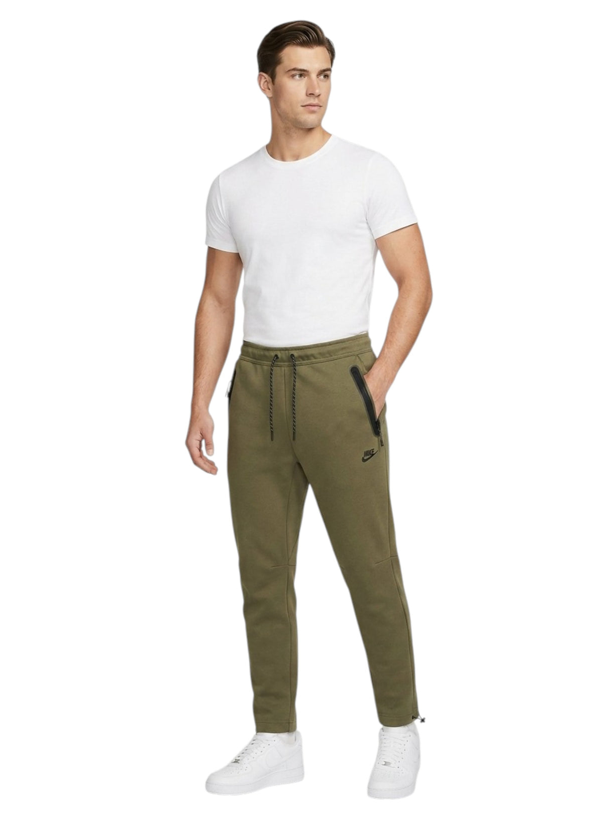 Image for Men's Brand Logo Printed Pant,Olive