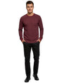 Image for Men's Striped Sweaters,Burgandy