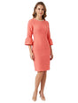 Image for Women's Textured Dress With Pearl,Coral