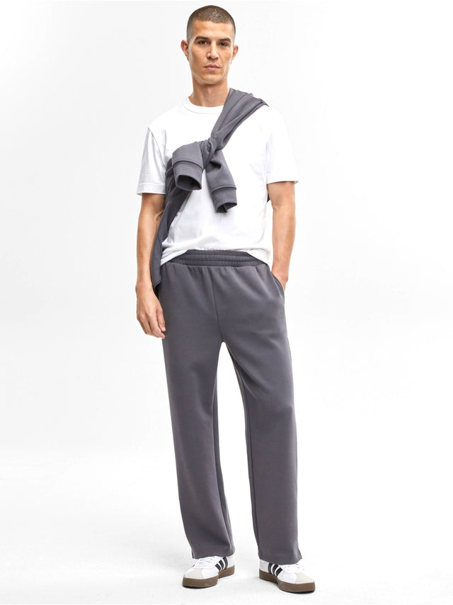 Image for Men's Plain Solid Pant,Dark Grey
