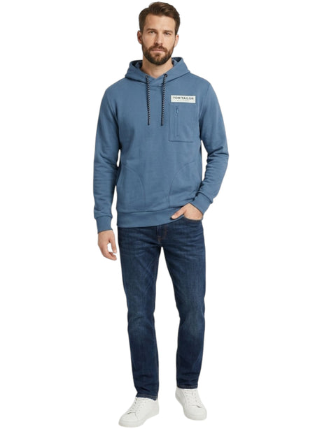 Image for Men's Brand Logo Printed Hoodies,Dusty Blue