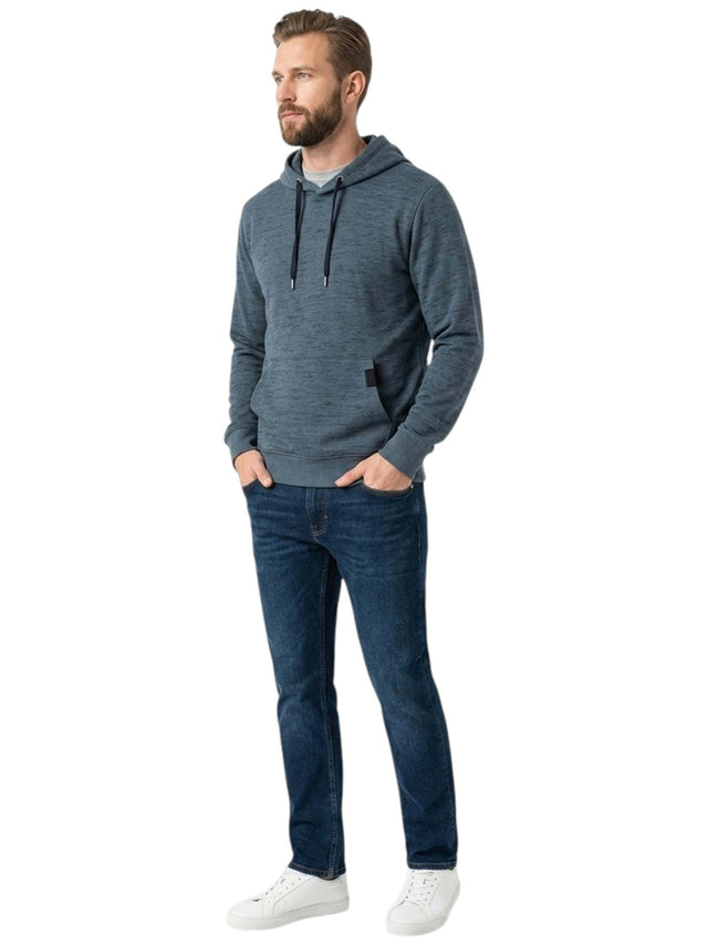 Image for Men's Textured Hoodies,Petrol