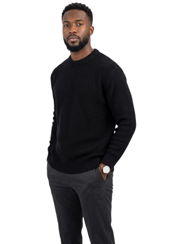 Image for Men's Knitted Sweaters,Black