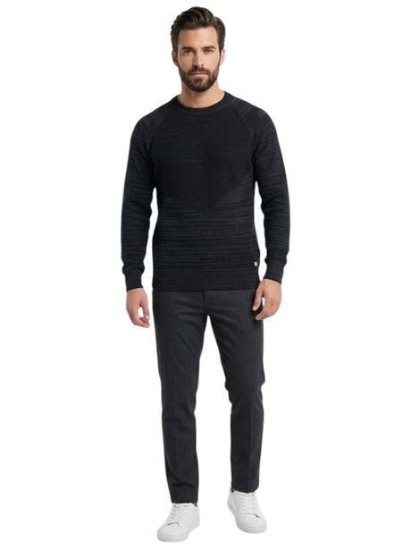 Image for Men's Textured Sweaters,Black