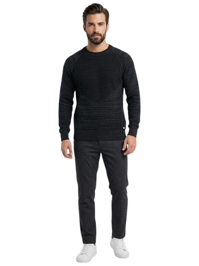 Image for Men's Textured Sweaters,Black