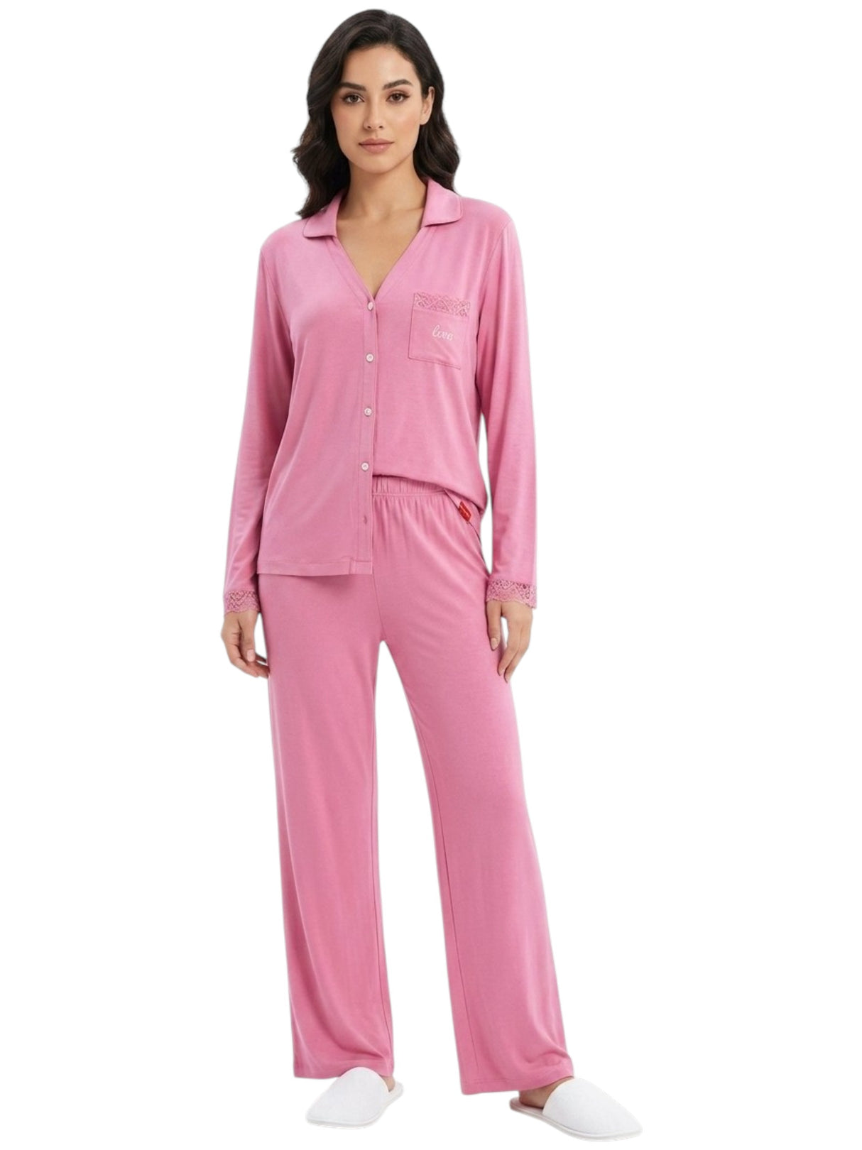 Image for Women's Plain Sleepwear Chemise,Pink