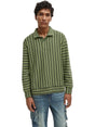 Image for Men's Striped Sweaters,Olive
