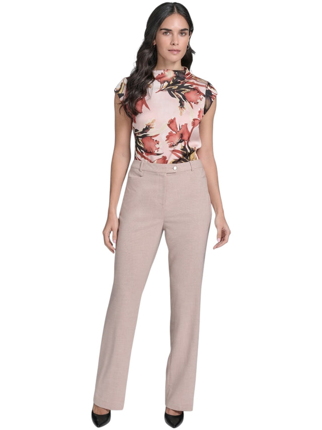Image for Women's Plain Solid Classic Pant,Nude Pink