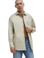 Image for Men's Plain Solid Dress Shirt,Beige