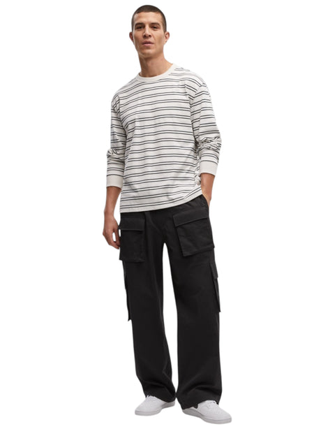 Image for Men's Striped Sweaters,White