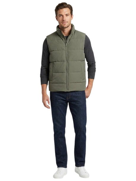 Image for Men's Quilted Vest,Olive