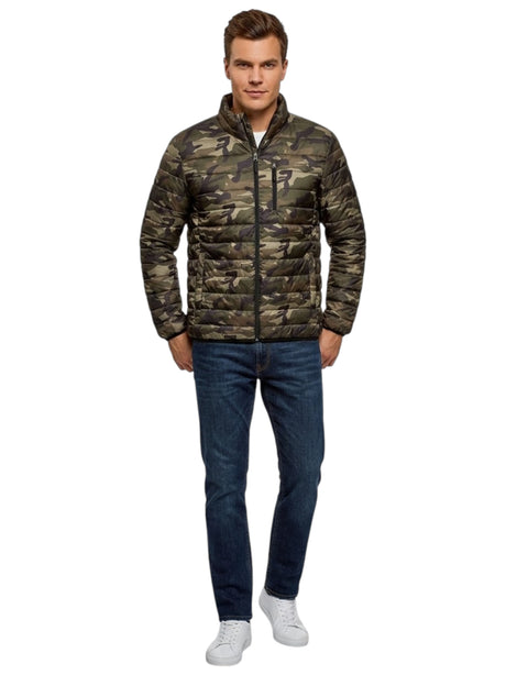 Image for Men's Quilted Camo Printed Jacket,Multi