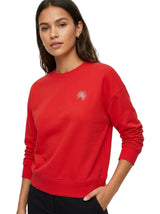 Image for Women's Floral Printed Back Sweaters,Red