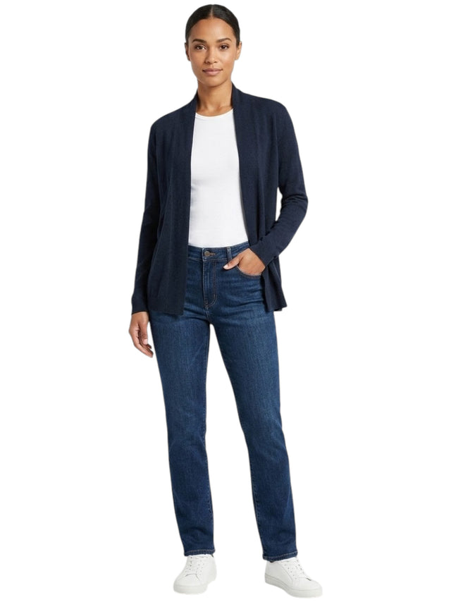 Image for Women's Plain Solid Cardigan,Navy