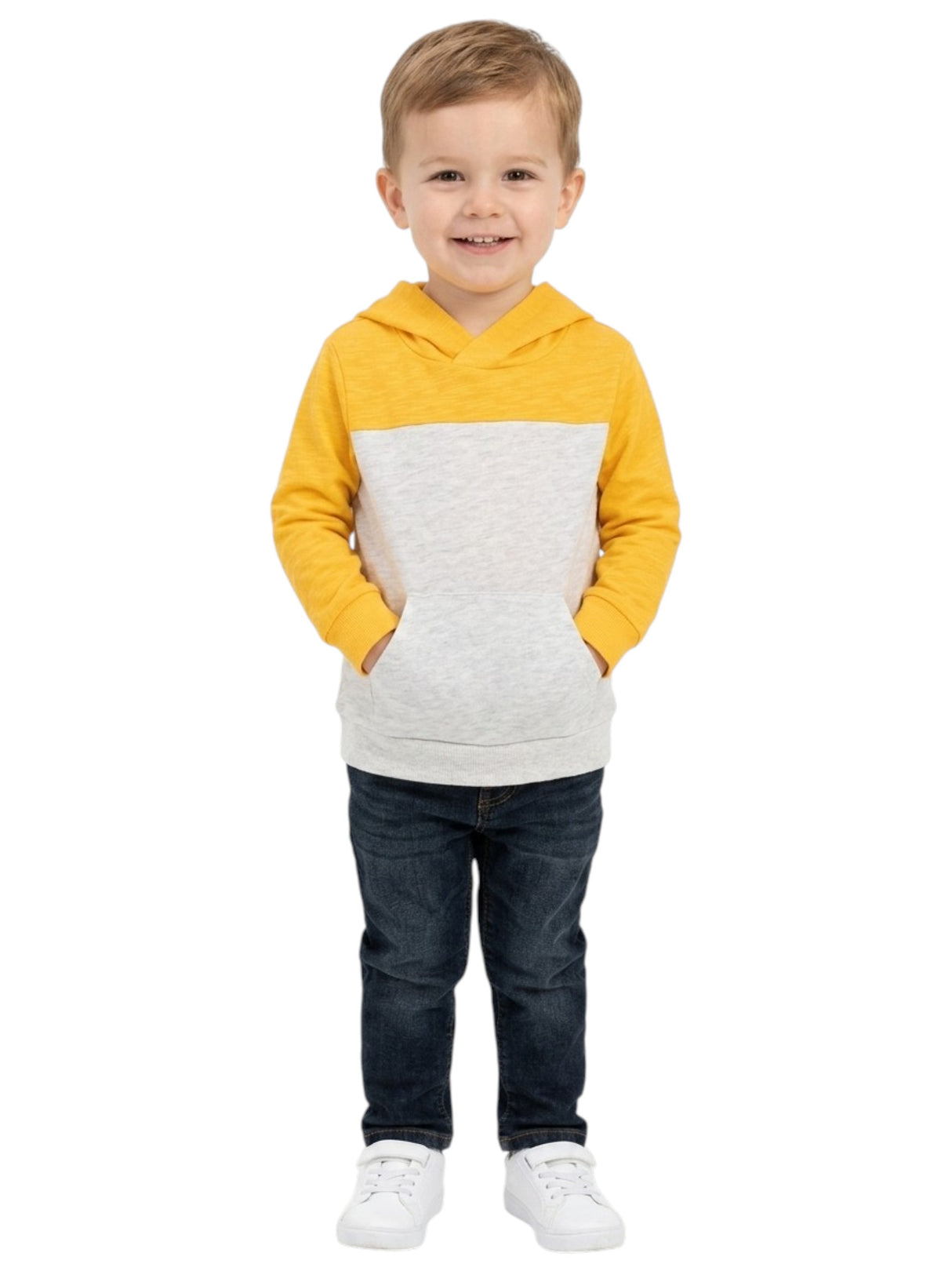 Image for Kids Boy's Colorblocked Top,Light Orange/Grey