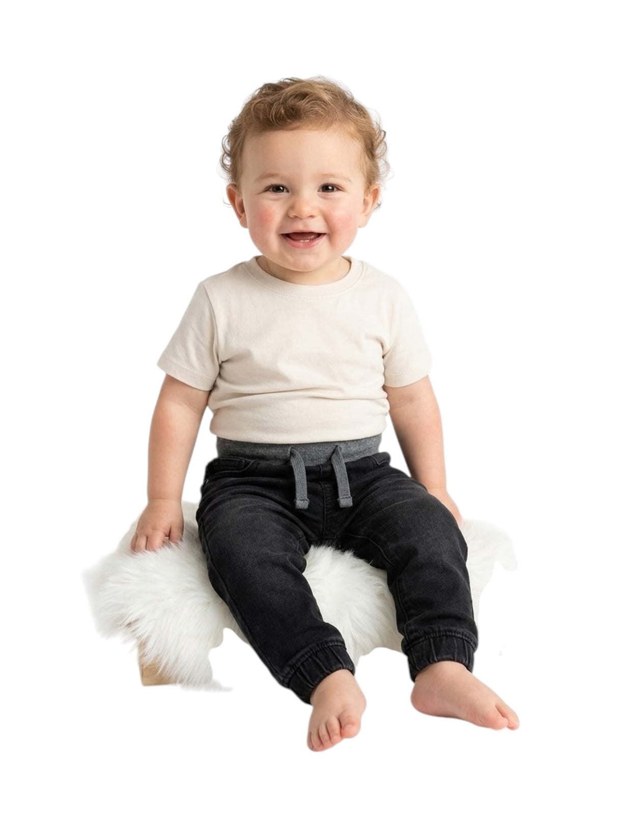 Image for Kids Boy's Plain Solid Jeans,Black
