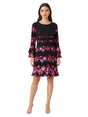 Image for Women's Floral Printed Dress,Black