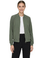 Image for Women's Plain Solid Jacket,Olive