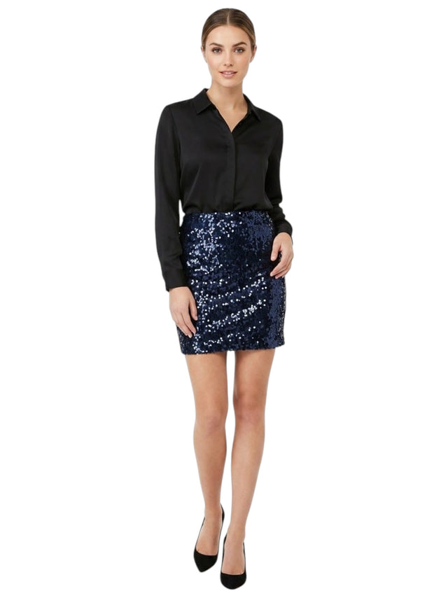 Image for Women's Sequin Skirt,Navy